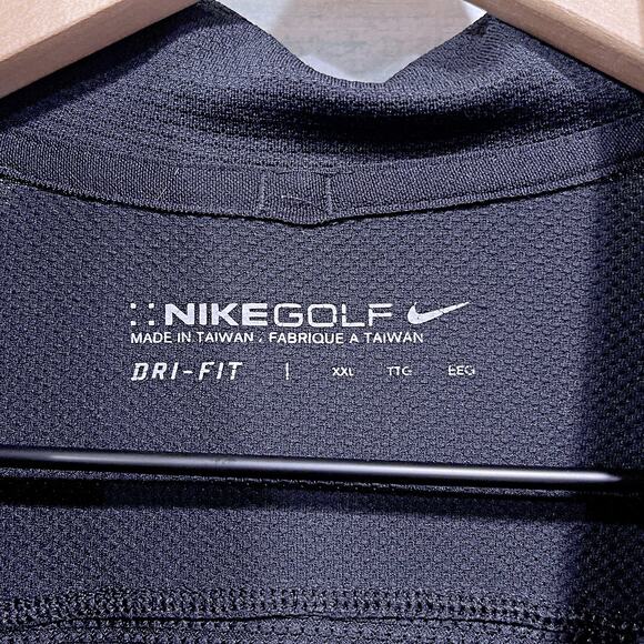 Nike GOLF Pebble Beach Golf Links Performance Polo Shirt Black Mens XXL 2XL - Picture 7 of 8